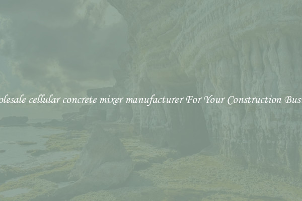 Wholesale cellular concrete mixer manufacturer For Your Construction Business