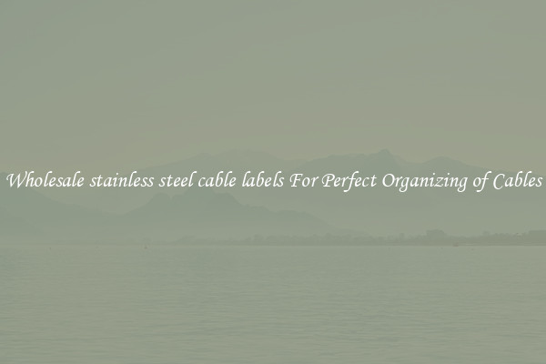 Wholesale stainless steel cable labels For Perfect Organizing of Cables