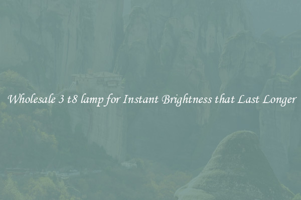 Wholesale 3 t8 lamp for Instant Brightness that Last Longer