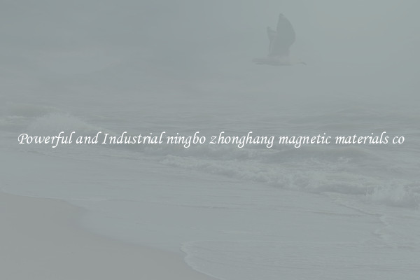Powerful and Industrial ningbo zhonghang magnetic materials co