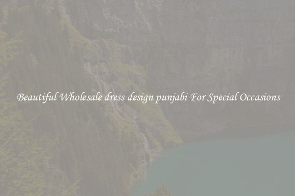 Beautiful Wholesale dress design punjabi For Special Occasions