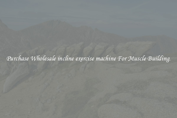 Purchase Wholesale incline exercise machine For Muscle Building.