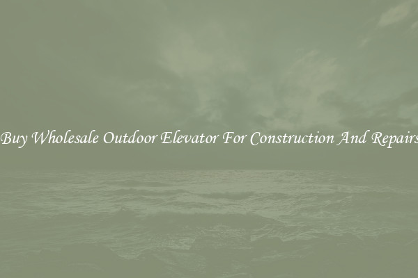 Buy Wholesale Outdoor Elevator For Construction And Repairs