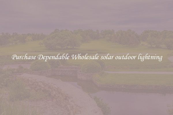 Purchase Dependable Wholesale solar outdoor lightning