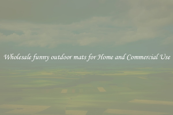 Wholesale funny outdoor mats for Home and Commercial Use