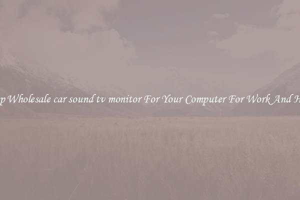 Crisp Wholesale car sound tv monitor For Your Computer For Work And Home