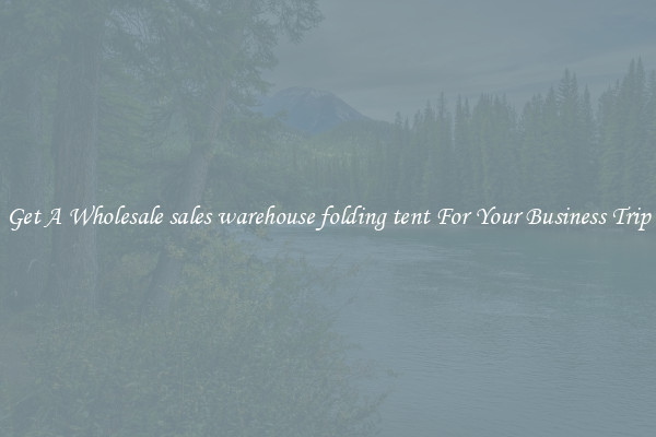 Get A Wholesale sales warehouse folding tent For Your Business Trip