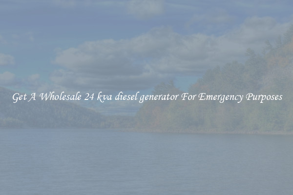 Get A Wholesale 24 kva diesel generator For Emergency Purposes