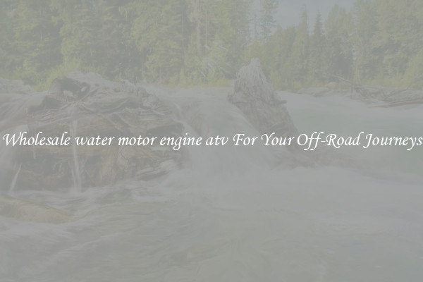 Wholesale water motor engine atv For Your Off-Road Journeys