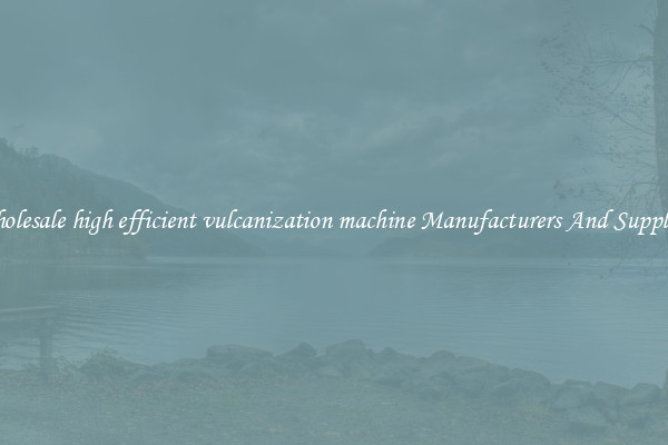 Wholesale high efficient vulcanization machine Manufacturers And Suppliers