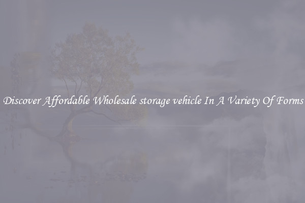 Discover Affordable Wholesale storage vehicle In A Variety Of Forms