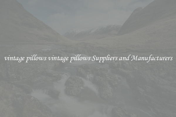 vintage pillows vintage pillows Suppliers and Manufacturers