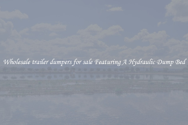 Wholesale trailer dumpers for sale Featuring A Hydraulic Dump Bed