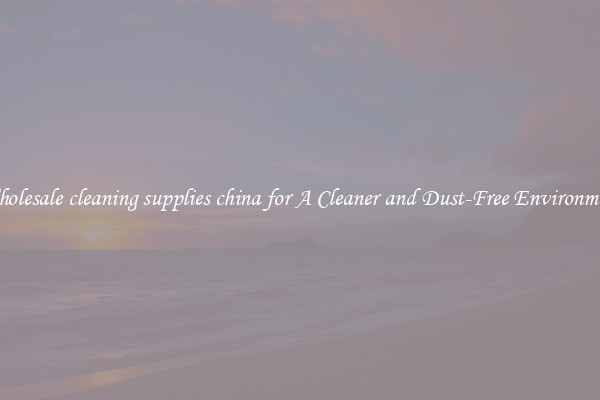 Wholesale cleaning supplies china for A Cleaner and Dust-Free Environment