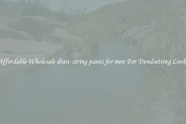 Affordable Wholesale draw string pants for men For Trendsetting Looks
