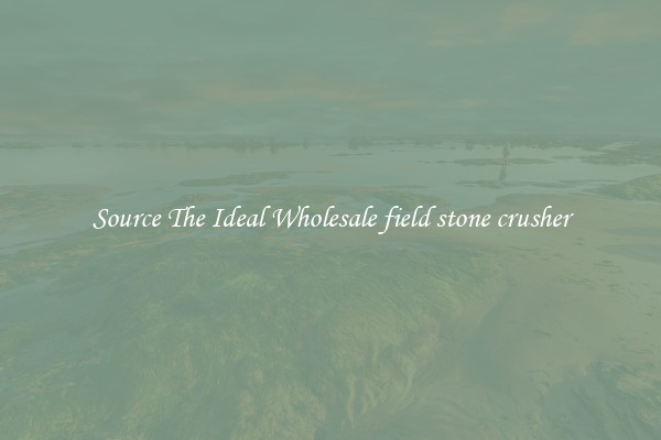 Source The Ideal Wholesale field stone crusher