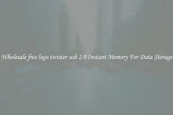 Wholesale free logo twister usb 2.0 Instant Memory For Data Storage